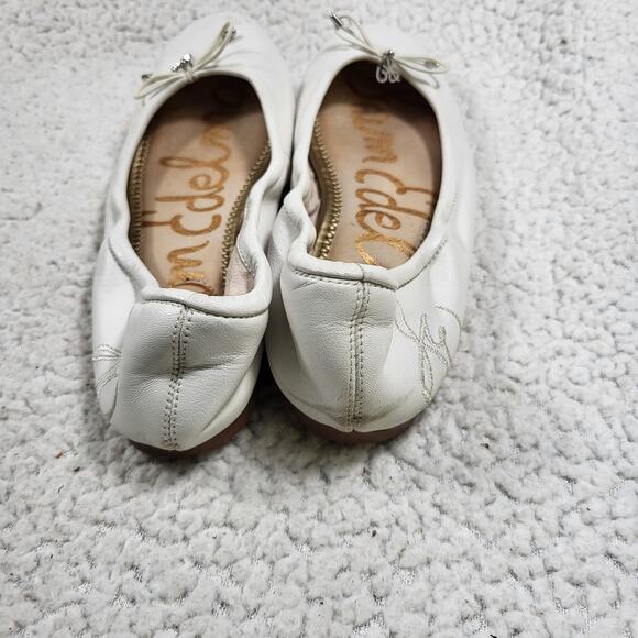Sam Edelman Women's Felicia Mini Ballet Flat White Leather size 6 - Picture 2 of 5